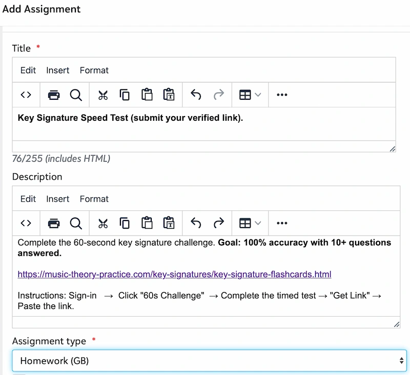 Assignment posted in Canvas LMS