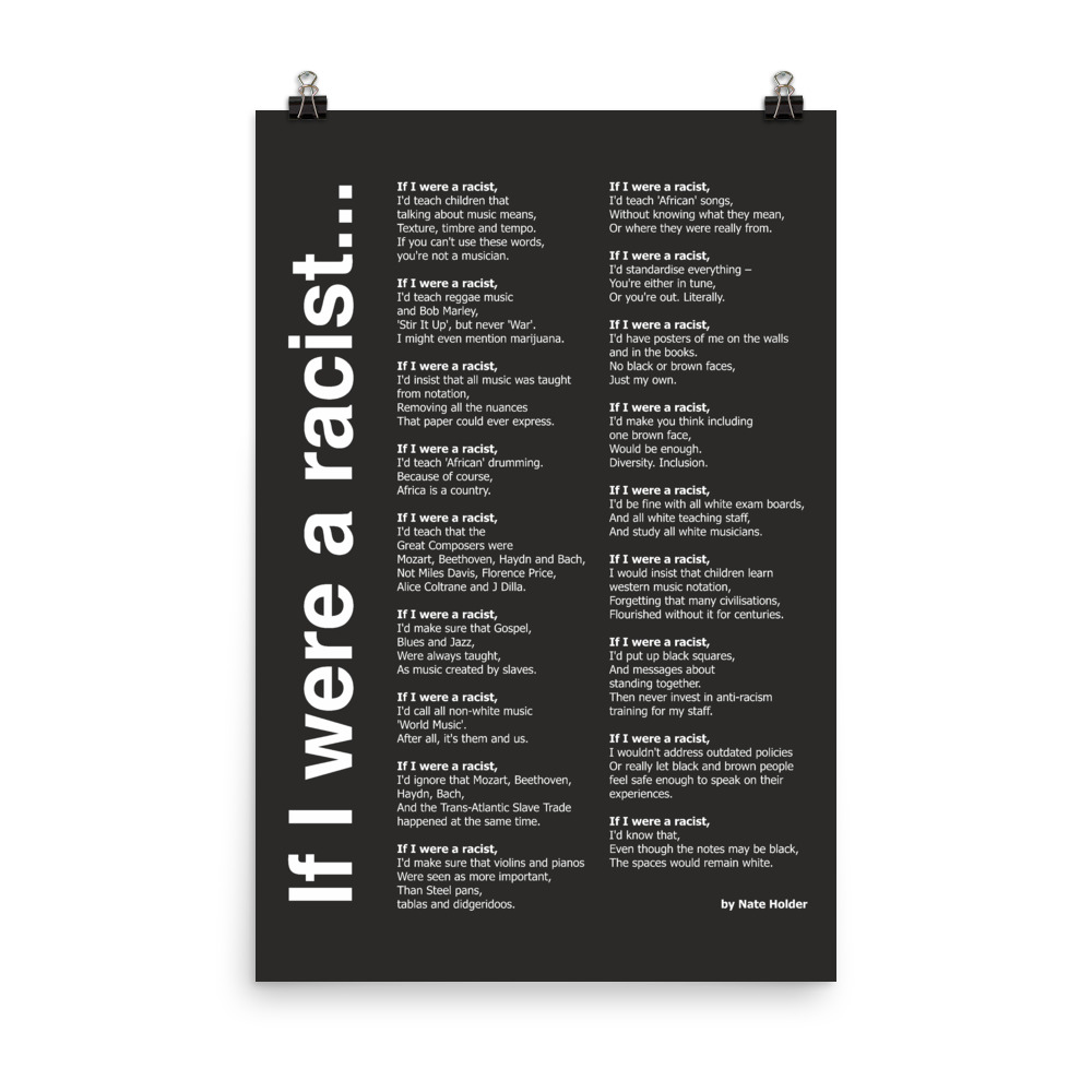 Nate Holder&rsquo;s &lsquo;If I Were a Racist&rsquo; poster