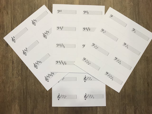 Key Signature Flashcards — printable PDF preview